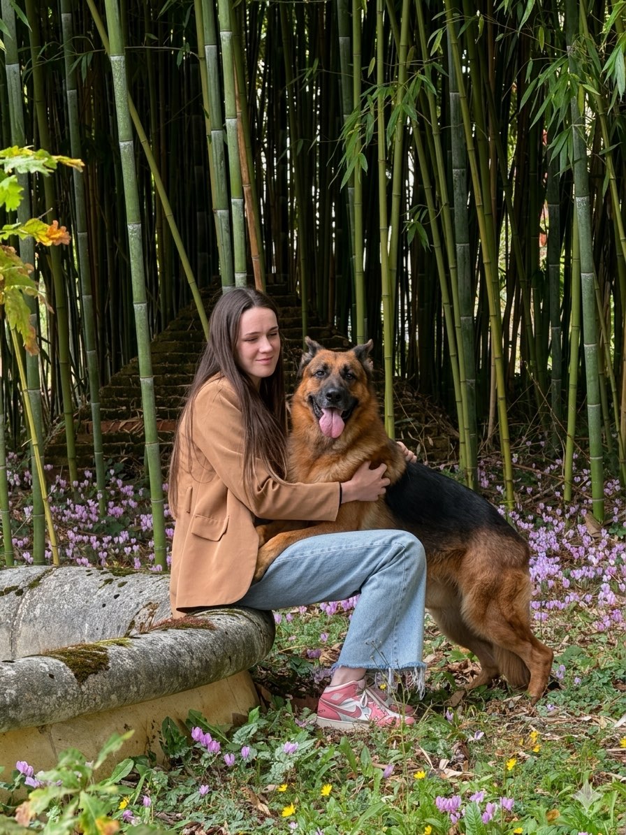 Chien profitant d’un moment calme en plein air